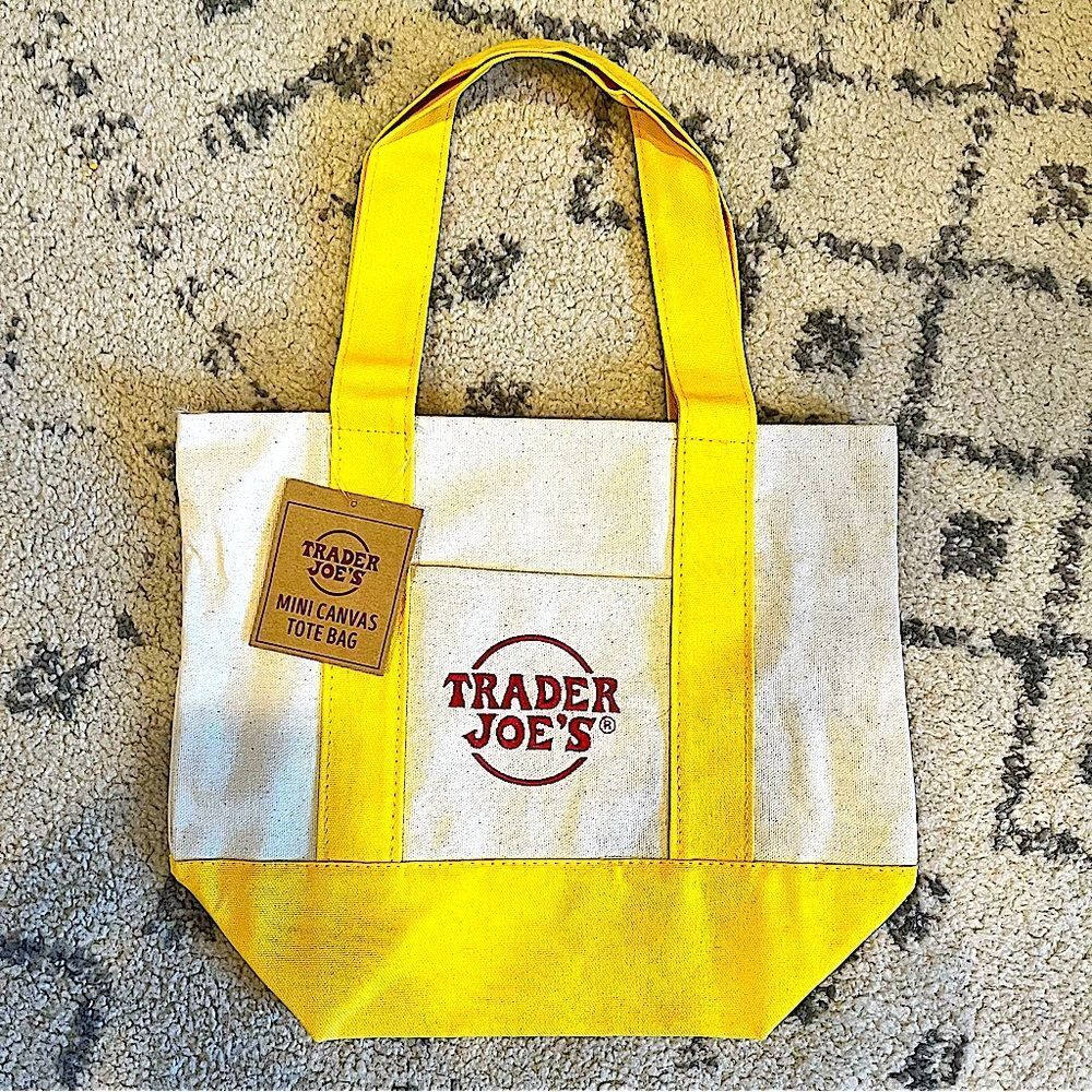 NWT Trader Joe’s Mini Canvas Tote Bags - Yellow